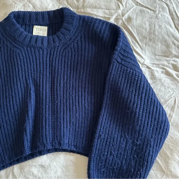 First Rite Cropped Crew Sweater - Picture 2 of 4